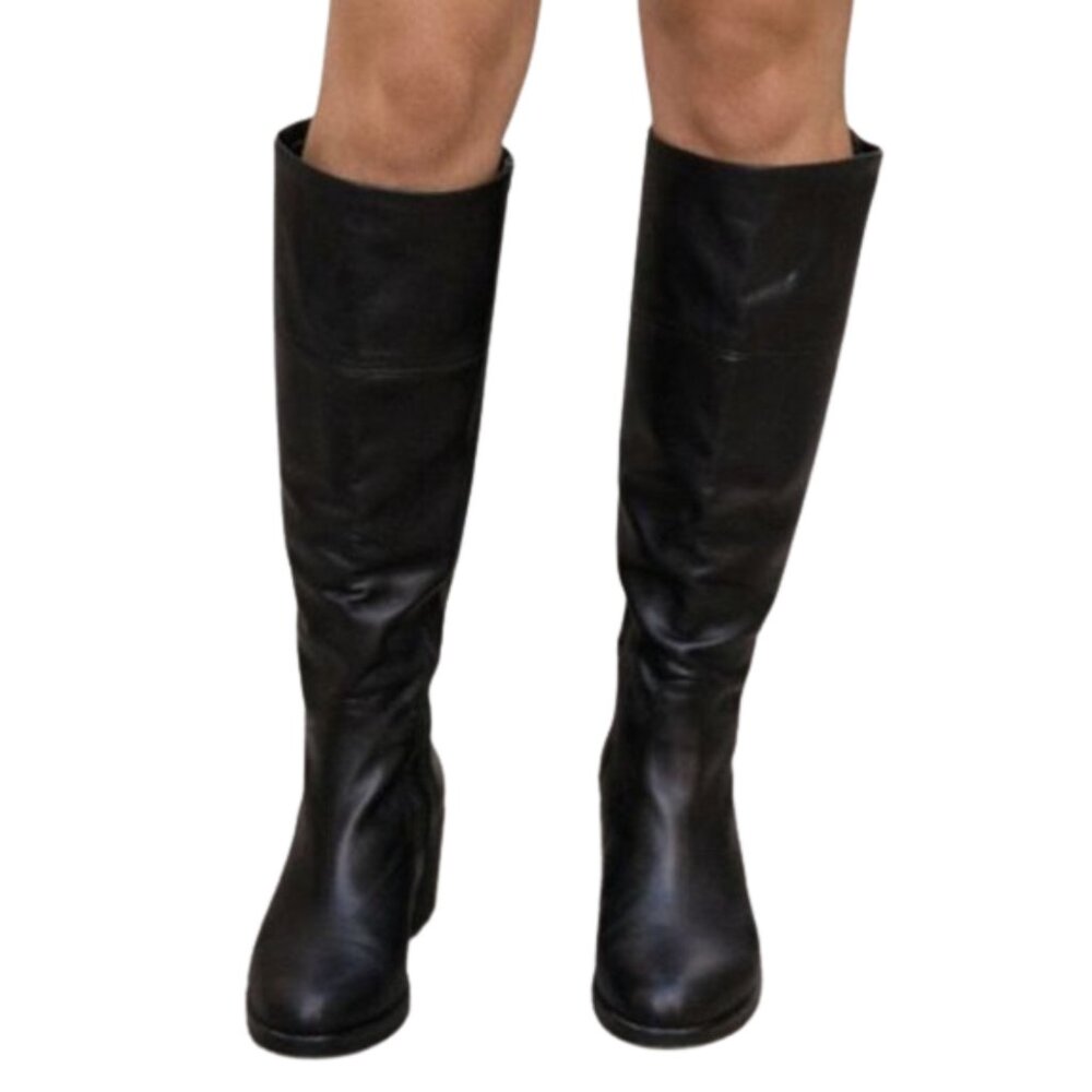 Aldo Panguma Black Flat Leather Women's Boots